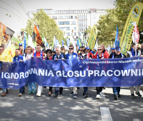 Obraz Aktualności o tytule Dziękujemy za udział w Ogólnopolskim Marszu Niezadowolenia