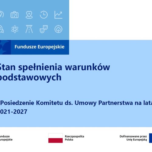Obraz Aktualności o tytule Inauguracyjne posiedzenie Komitetu ds. Umowy Partnerstwa 2021-2027
