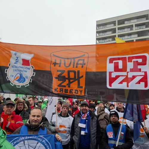 Obraz główny aktualności o tytule Demonstracja pracowników przemysłu w Brukseli 