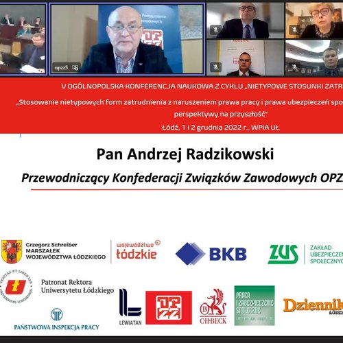 Obraz główny aktualności o tytule Łódź: Konferencja -Nietypowe stosunki zatrudnienia- 