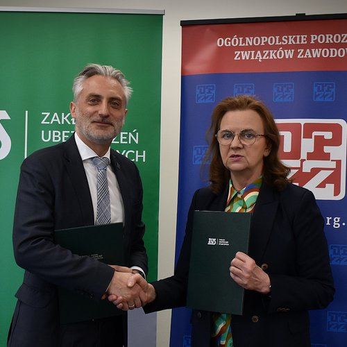 Obraz główny aktualności o tytule OPZZ podpisało umowę partnerską z ZUS 