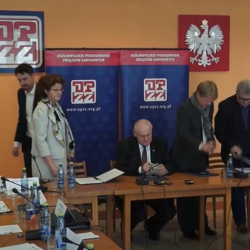 Obraz główny aktualności o tytule Podpisanie deklaracji OPZZ 10.04.19 