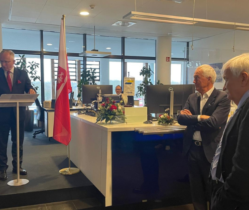 Obraz główny aktualności o tytule Otwarcie Punktu Przyjęć Konsulatu Honorowego RP w Lubece 