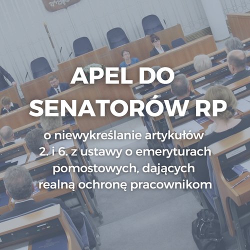Obraz główny aktualności o tytule Apel do senatorów RP: nie może być przyzwolenia na dalsze bezprawie 