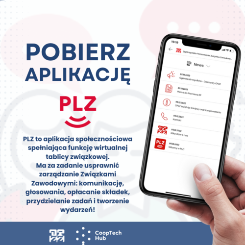 Obraz główny aktualności o tytule Społeczność Sympatyków OPZZ w aplikacji PLZ: pobierz w Google Play lub App Store! 