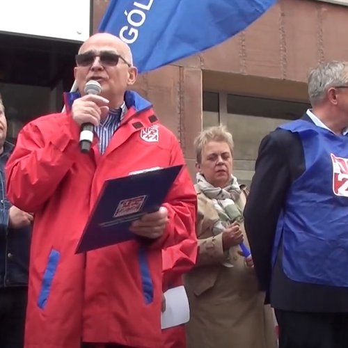 Obraz główny aktualności o tytule Pikieta OPZZ 9 maja 2019 